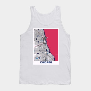 Chicago - Illinois MilkTea City Map Tank Top